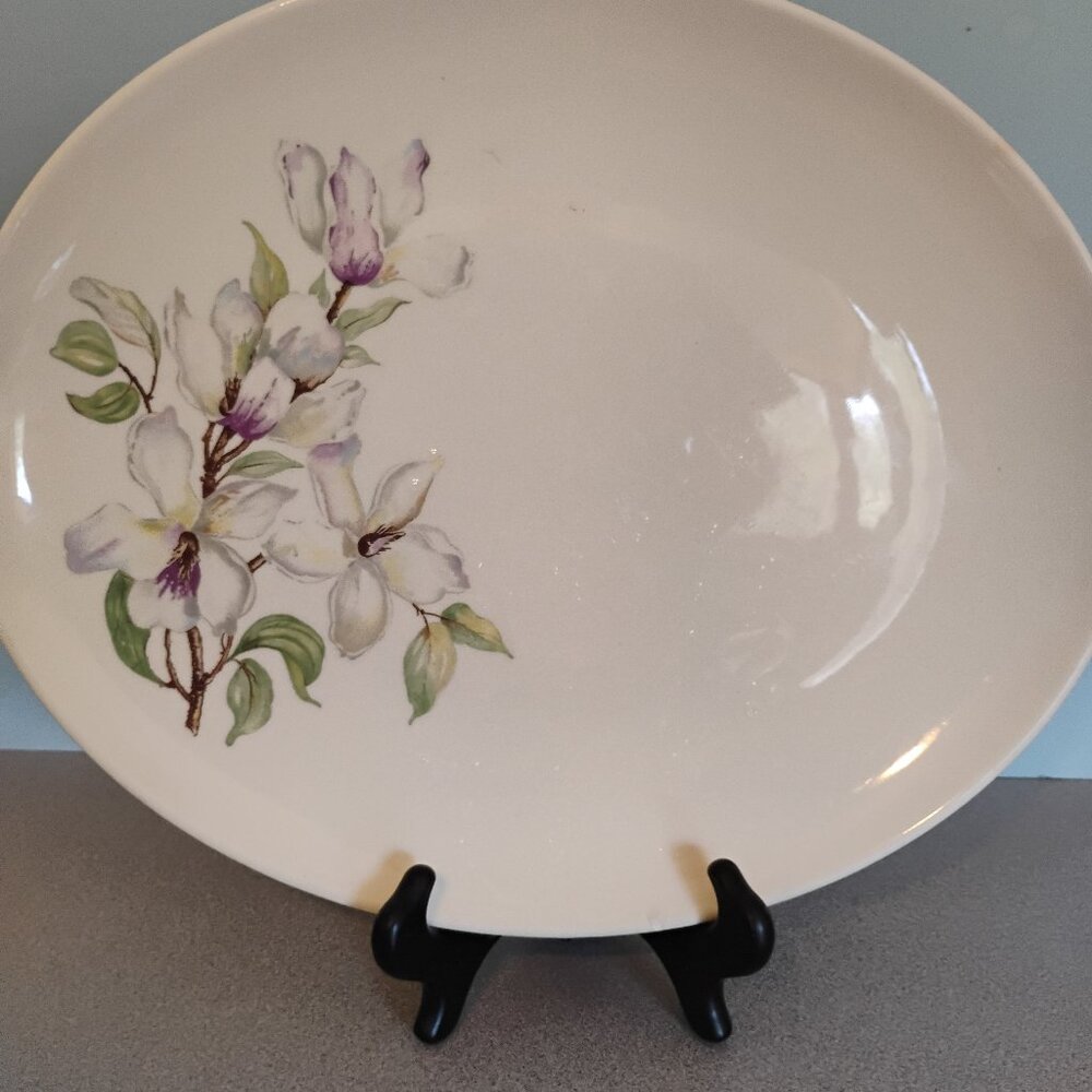 Edwin Knowles Pattern KNO637 MCM Oval Platter 15"